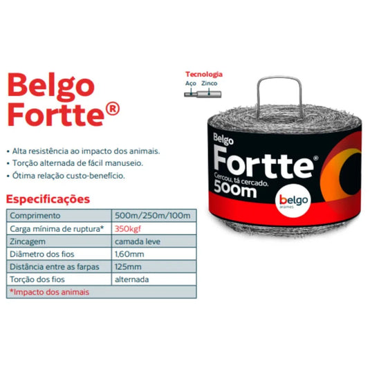 Arame Farpado Fortte - 500m