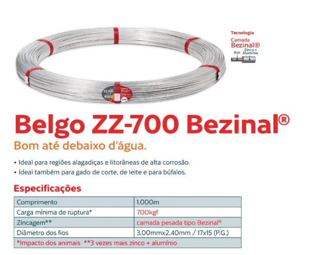 Carregue imagem no visualizador da galeriaArame Liso ZZ-700 Bezinal - 1000m
