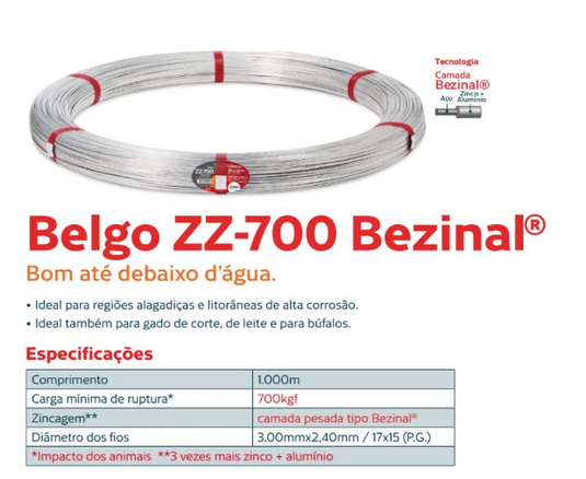 Arame Liso ZZ-700 Bezinal - 1000m