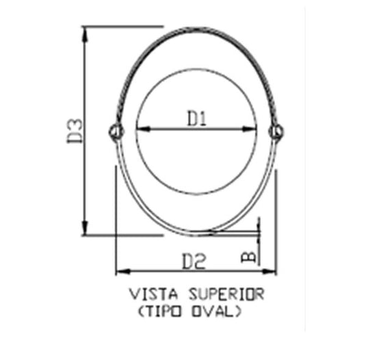 Balde Inox Oval Graduado sem Cinta Metalosa