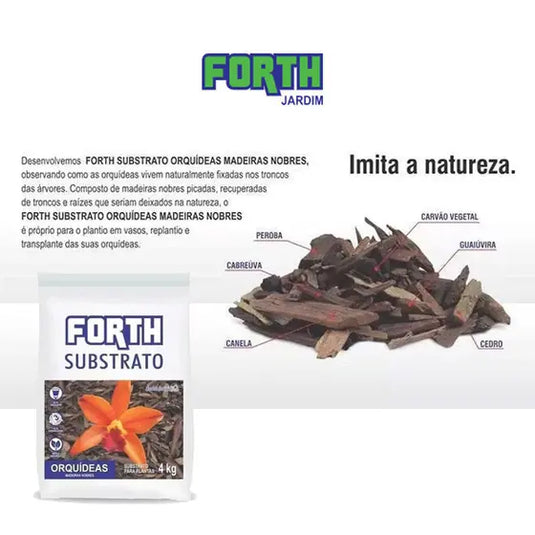 Forth Substrato Orquídeas Madeiras Nobres - 4kg